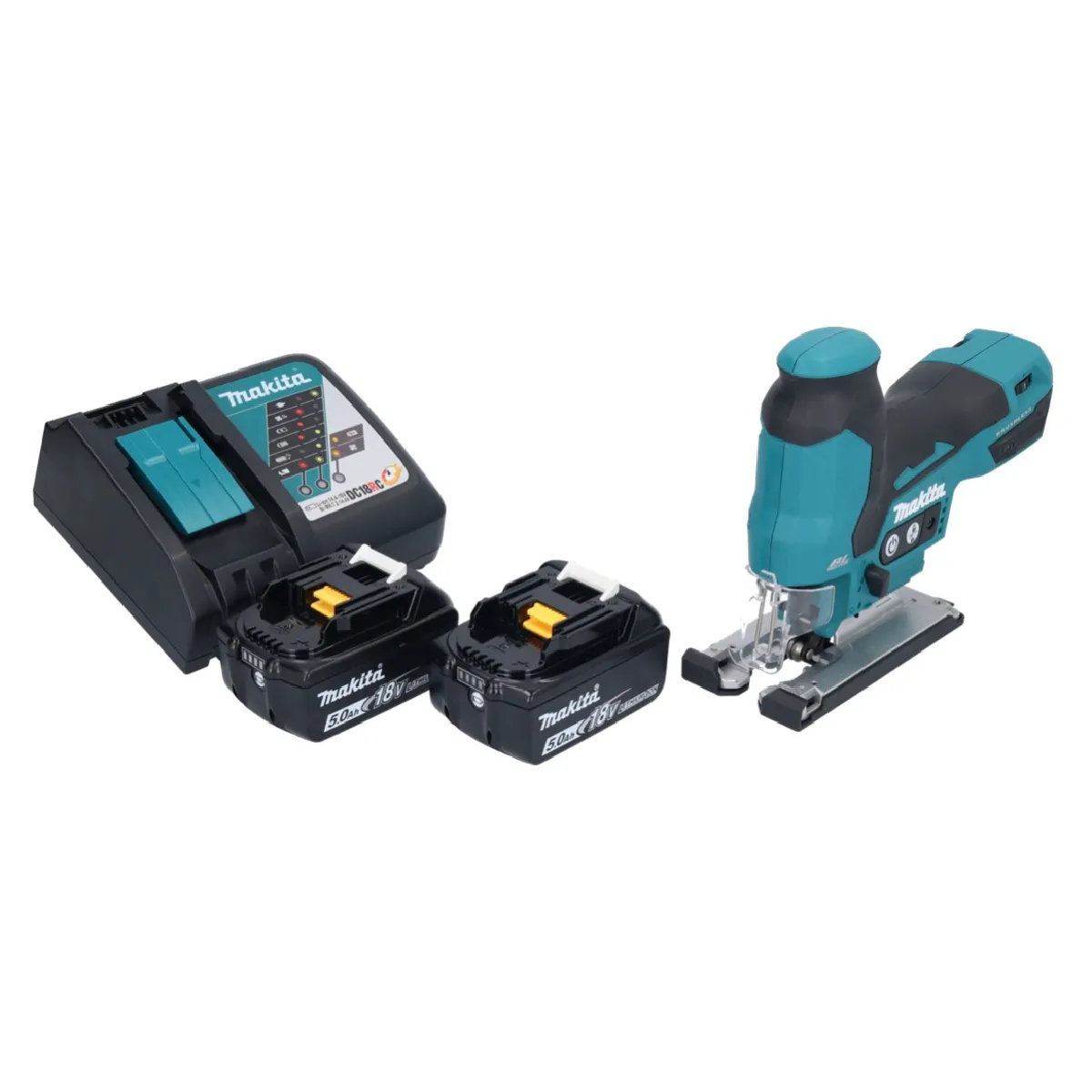 Makita DJV 185 RT Scie sauteuse pendulaire sans fil 18 V Brushless + 2x batterie 5 0 Ah + kit chargeur - vue 2