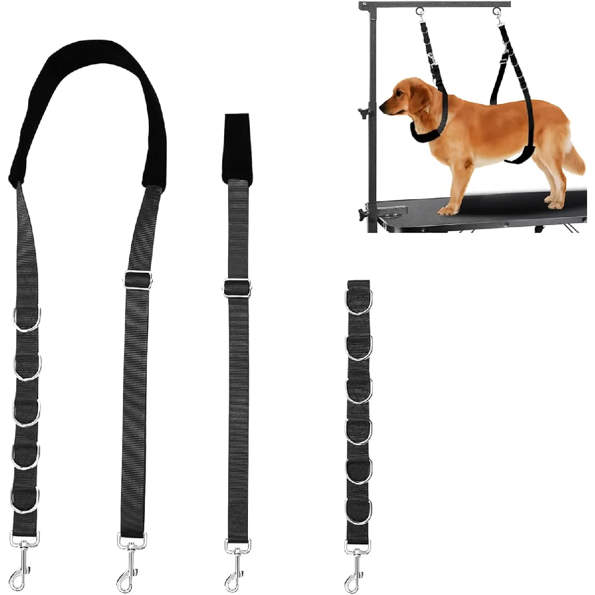 Comparer les prix de Sangle de Toilettage Chien Réglable avec Coussin Doux