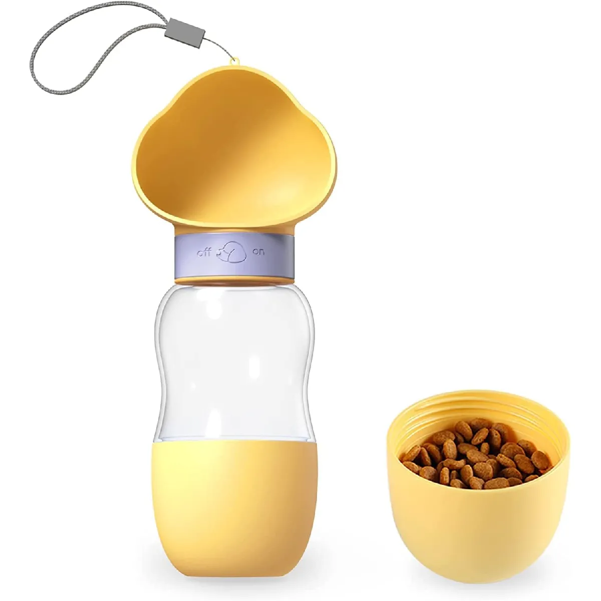 Comparer les prix de Gourde pour chien avec joint d'étanchéité en silicone - Pour animaux de compagnie - Anti-fuite (nuage jaune)