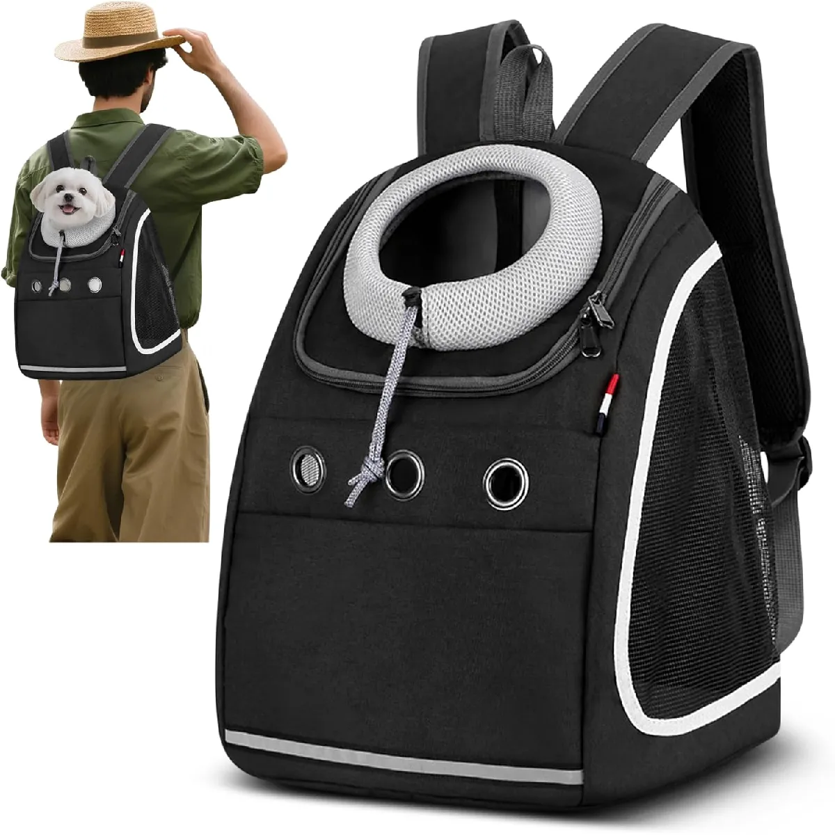 Meilleurs prix pour Sac à dos transport confortable et respirant pour animaux noir