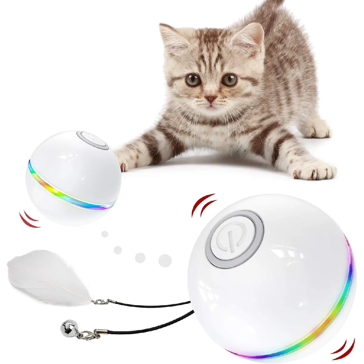 Meilleurs prix pour Balle pour Chat avec LED Lumières blanc