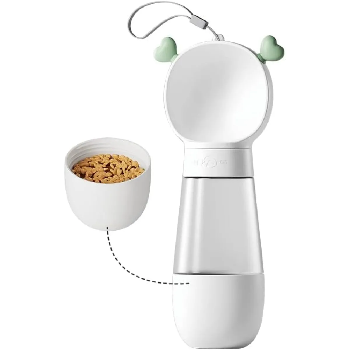 Meilleurs prix pour Bouteille d'eau d'extérieur pour chien de grande capacité 2 en 1 multifonction pour animaux de compagnie (blanc)