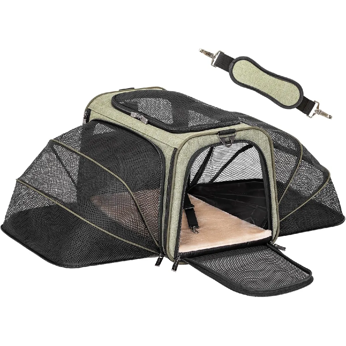 Comparer les prix de Sac de transport confortable et extensible pour petits chiens