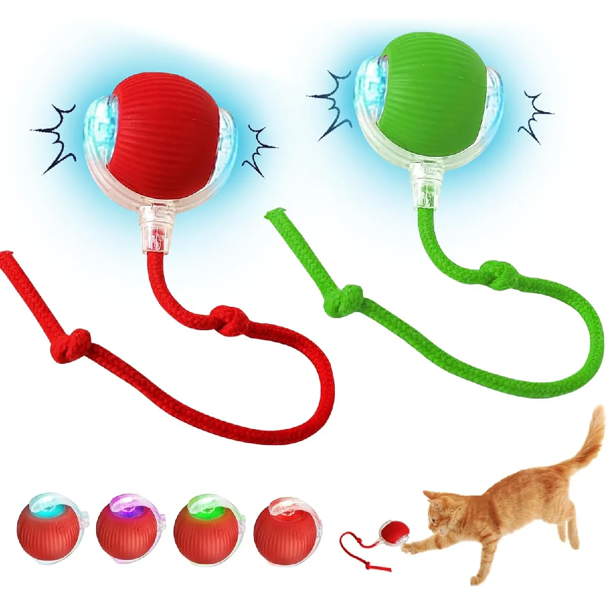 Meilleurs prix pour Boule électrique Chargement USB 360° à Roulement vert rouge