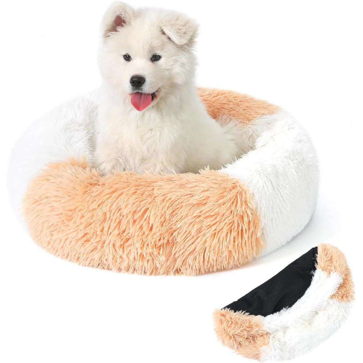 Meilleurs prix pour Panier Chat Rond Dehoussable et Lavable 50 cm orange