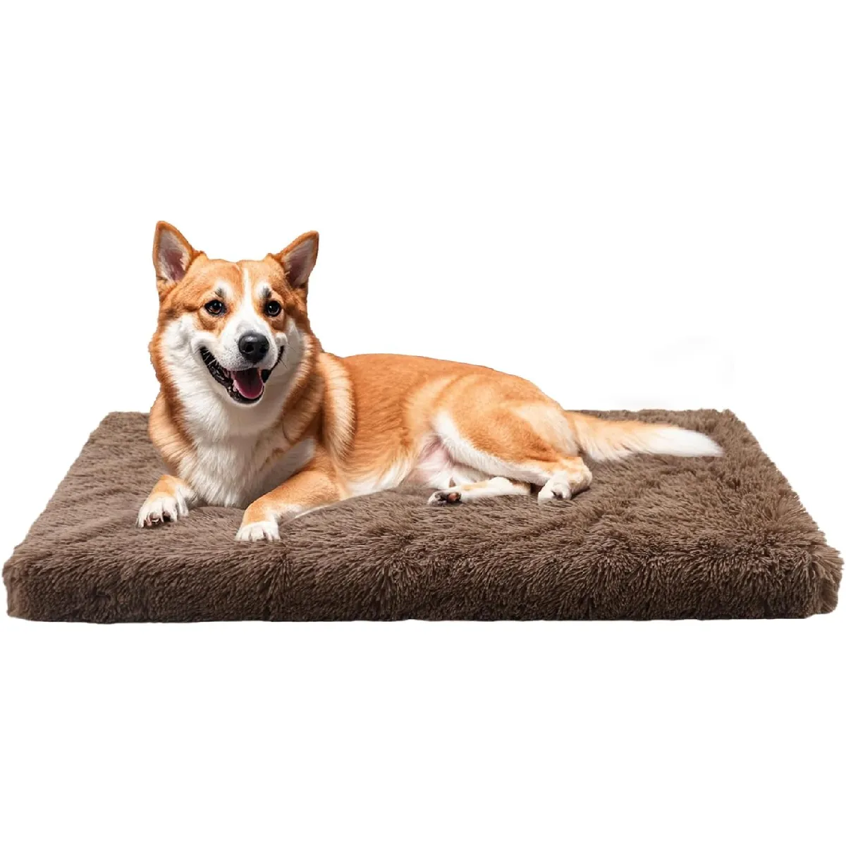 Meilleurs prix pour Panier Moelleux pour Grand Chien – Lavable et Base Antidérapante 100 x 60 x 10 cm Marron