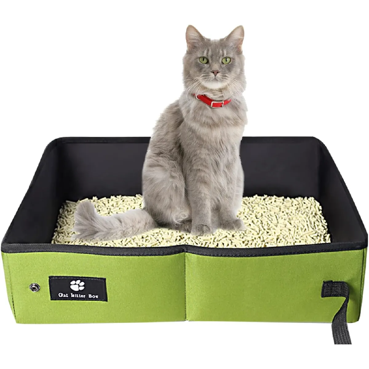 Comparer les prix de Bac à Litière pour Chat Pliable 45 X 35cm vert
