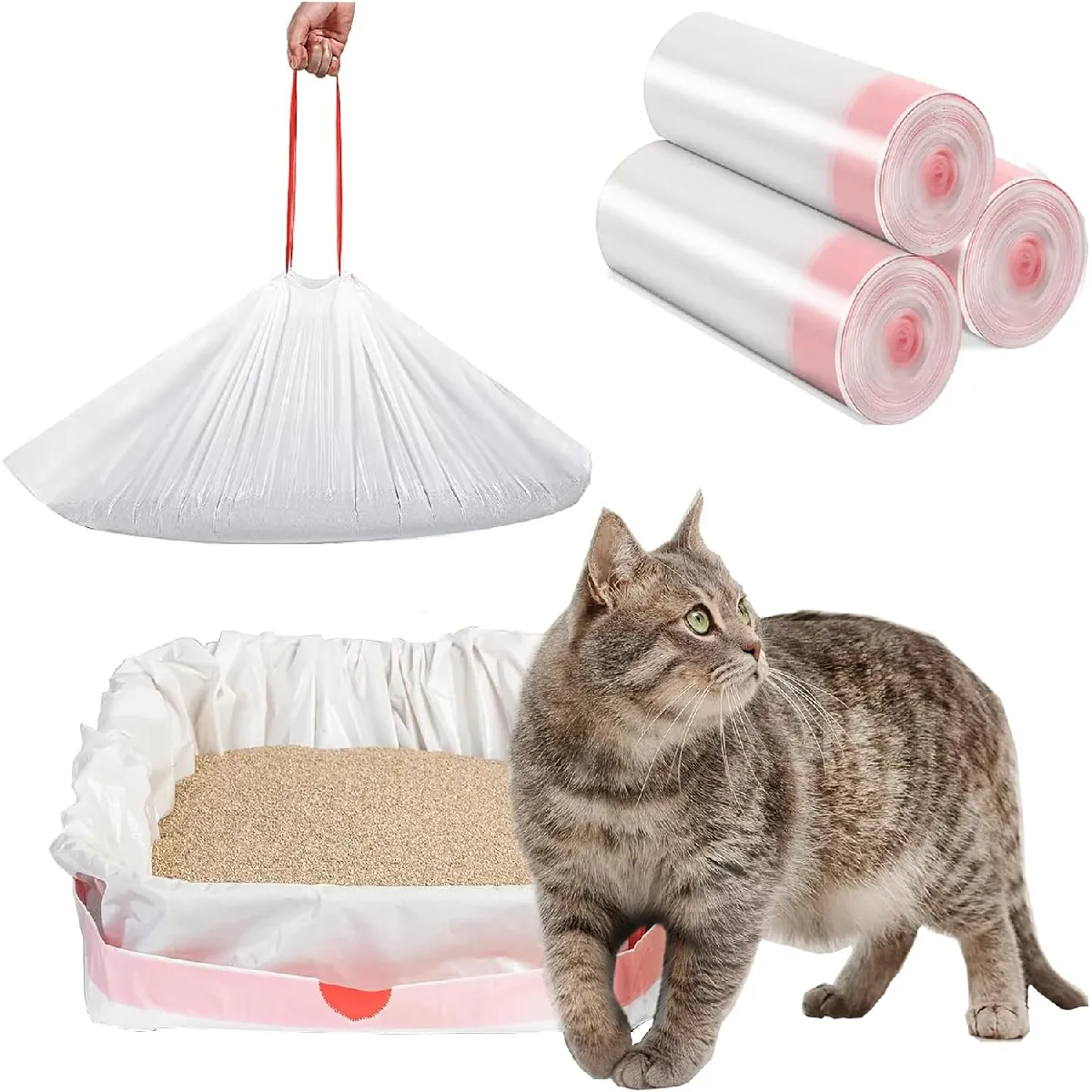 Meilleurs prix pour 30 Sacs à Litière pour Chat XXL (115x45 cm)