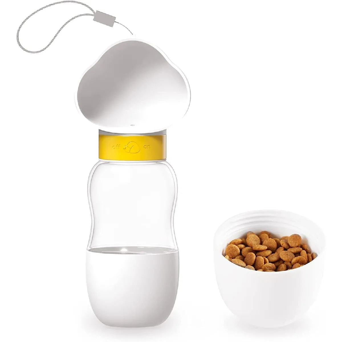 Comparer les prix de Edoxus Bouteille d'eau portable d'extérieur pour chien - Sans BPA (nuage blanc)