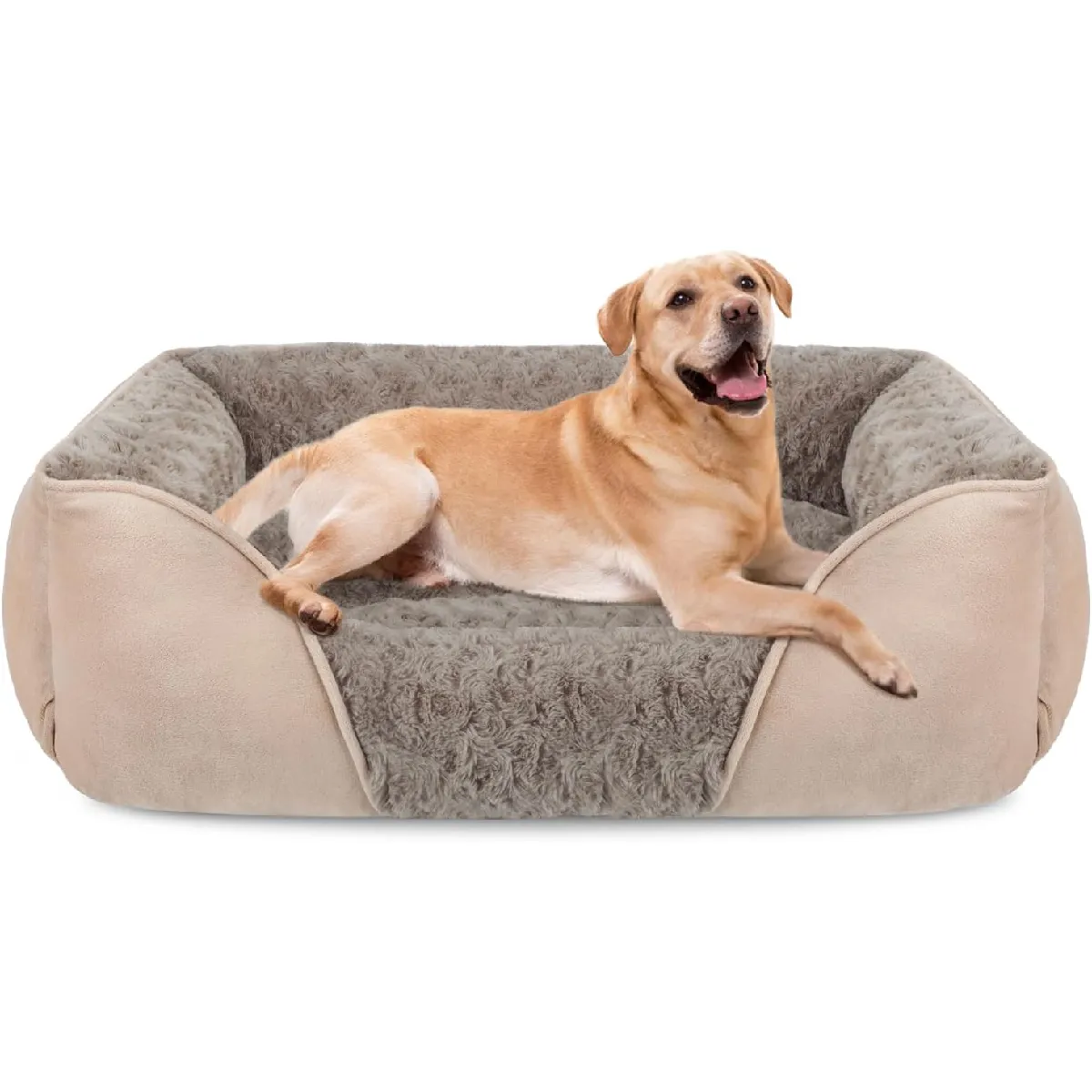 Comparer les prix de Lit pour Chien Lavable, Antidérapant 76x61x23cm gris