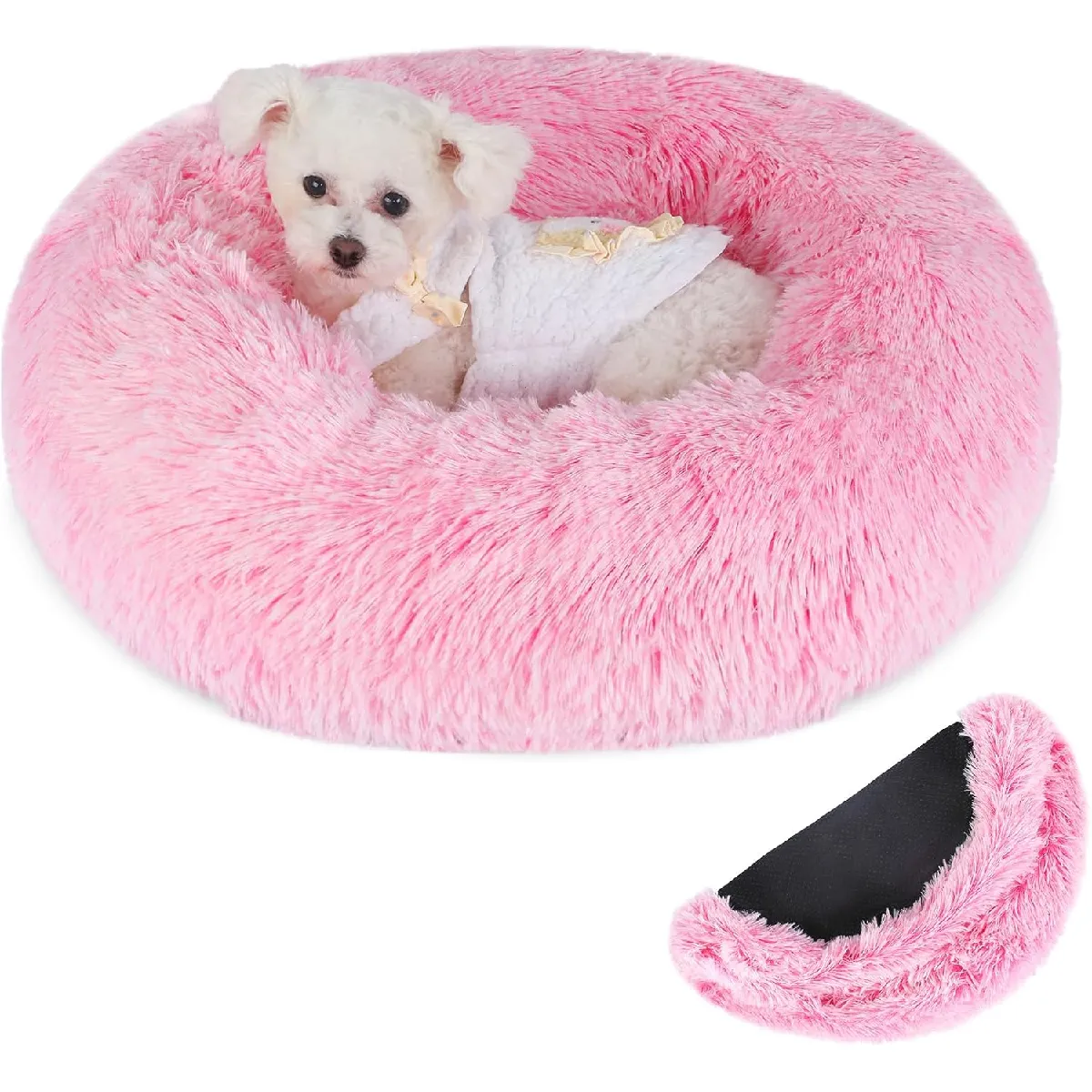 Comparer les prix de Panier Chat Rond Dehoussable et Lavable 70 cm rose clair
