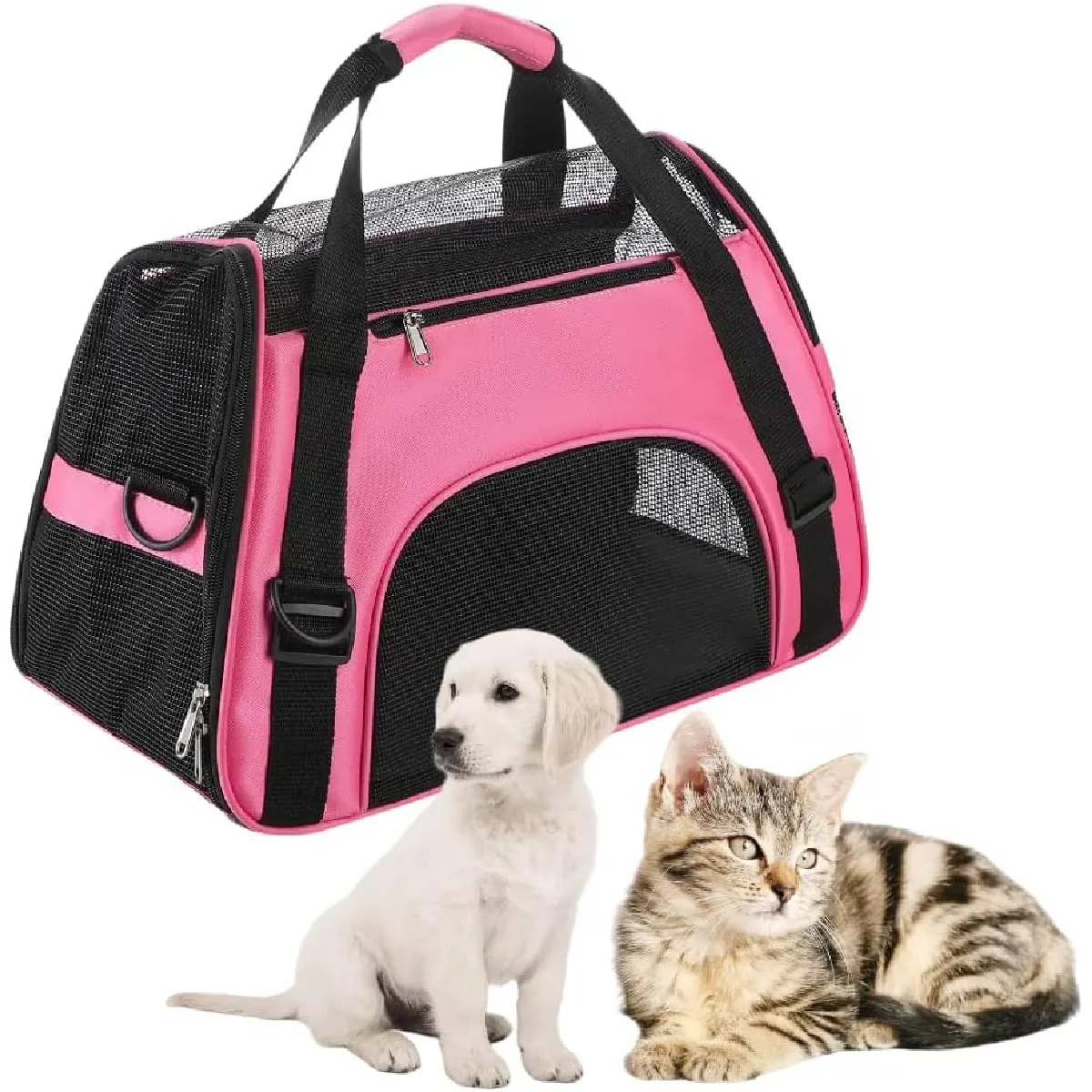 Comparer les prix de Sac de Transport Respirant pour Chien et Petit Animal rose