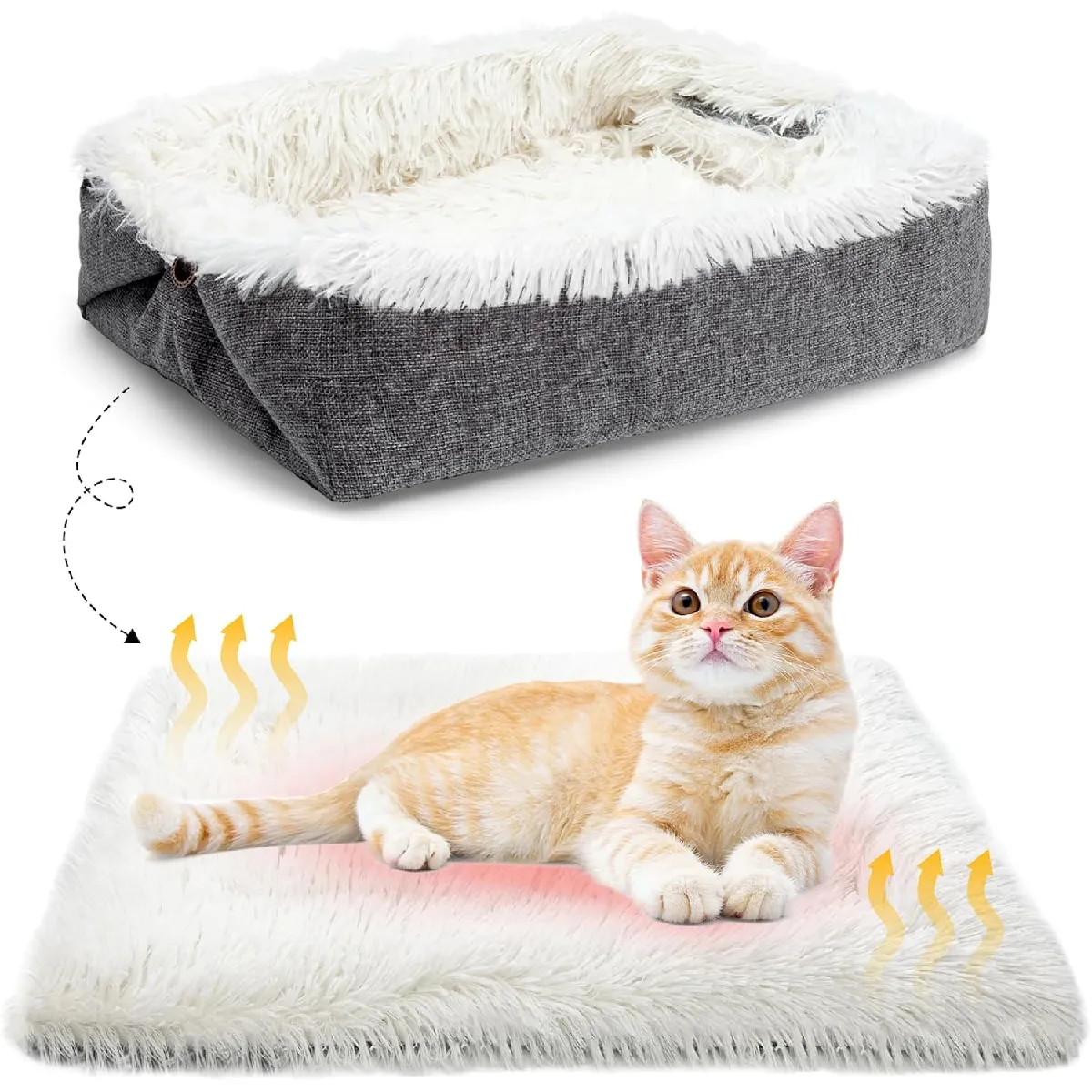 Meilleurs prix pour Lit pour Chat Chien 2 en 1 Double Usage 42x36 cm