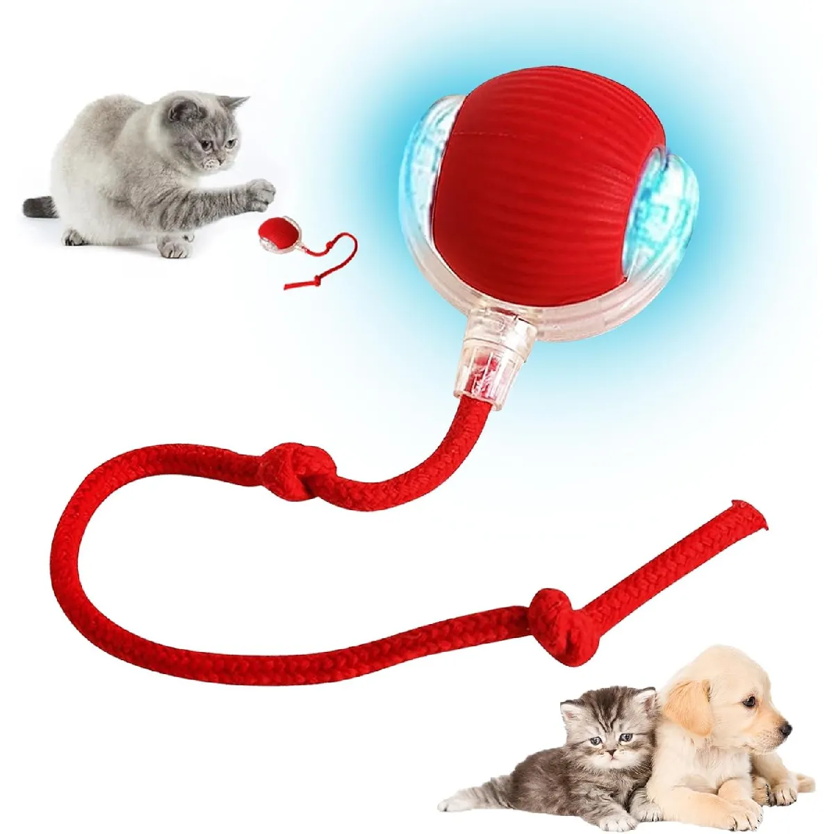 Comparer les prix de Boule électrique Chargement USB 360° à Roulement rouge