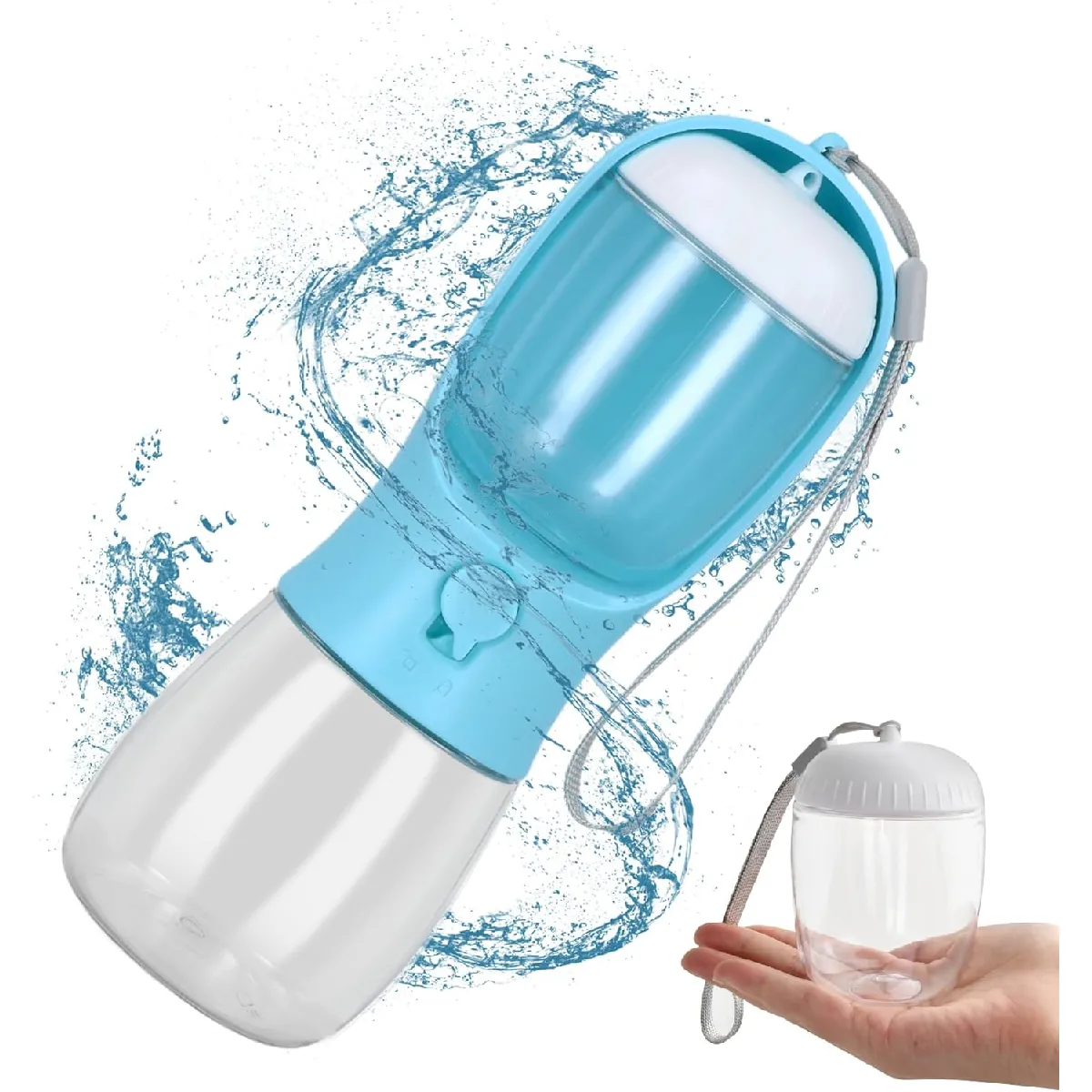 Meilleurs prix pour Bouteille d'eau de 300 ml pour Chien Gourde pour Chat avec 100g Récipient de Nourriture