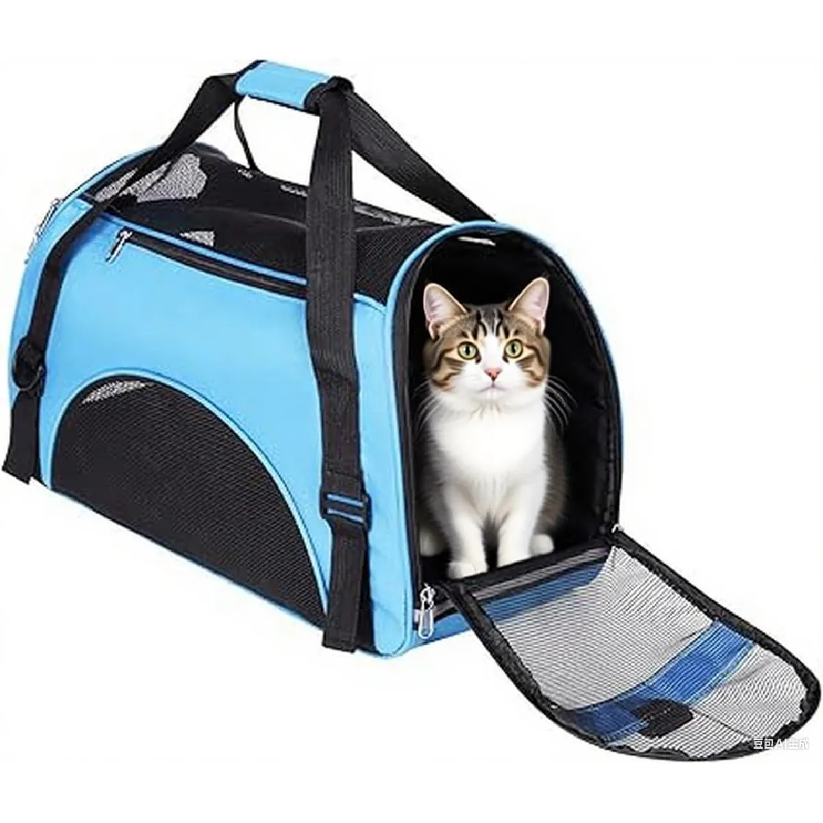 Comparer les prix de Sac de transport respirant avec bandoulière réglable bleu