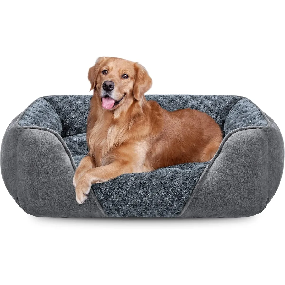 Meilleurs prix pour Lit pour Chien Lavable, Antidérapant 89x63x23cm gris
