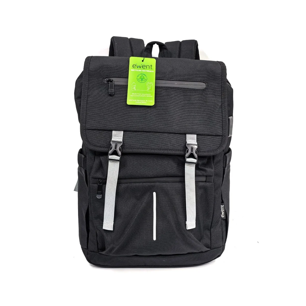 Ewent Noir Sac À Dos Pc Portable Vintage Backpack