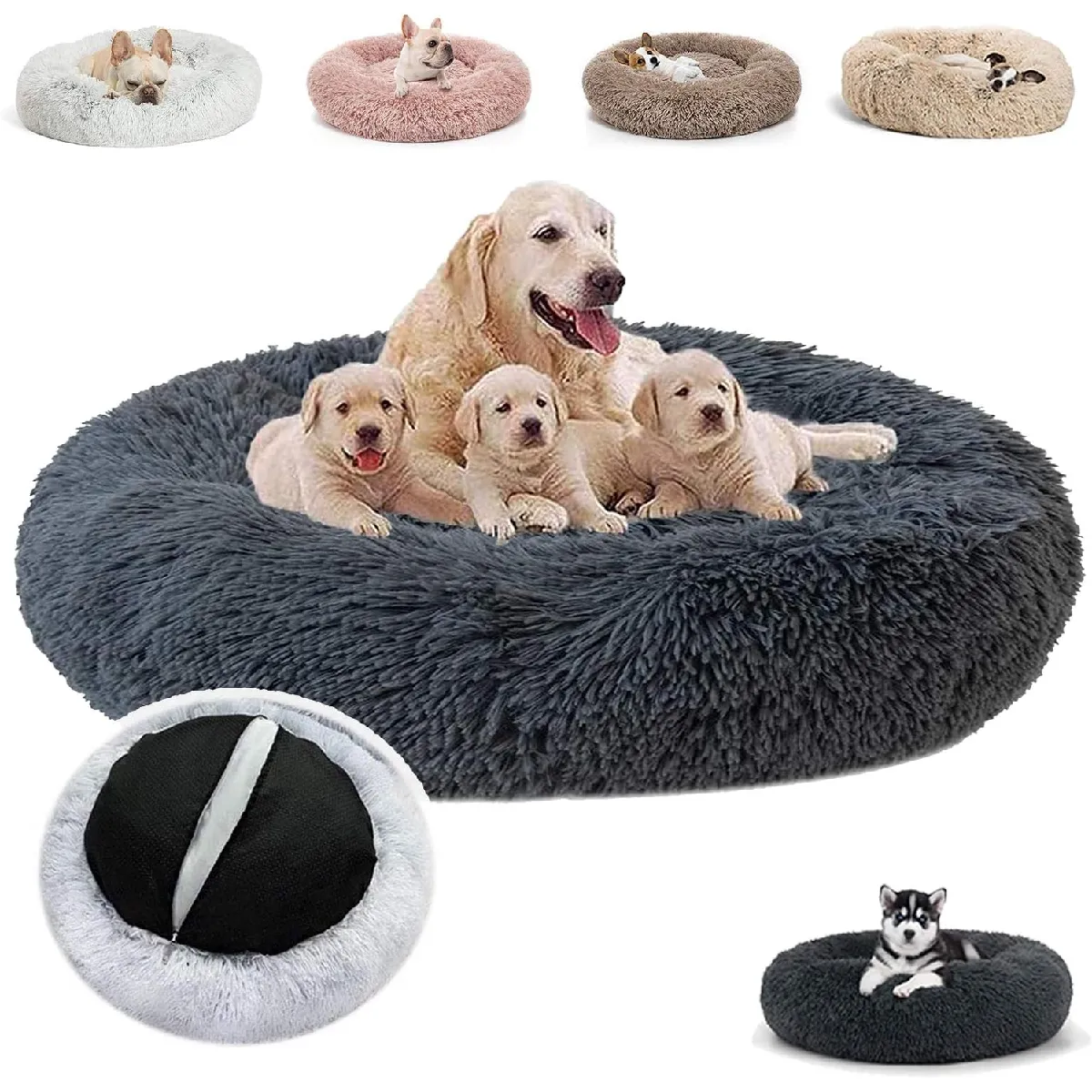 Comparer les prix de Panier Chat Moelleux de Chaud- Doux et Confortable, Dehoussable Lavage 50 cm bleu