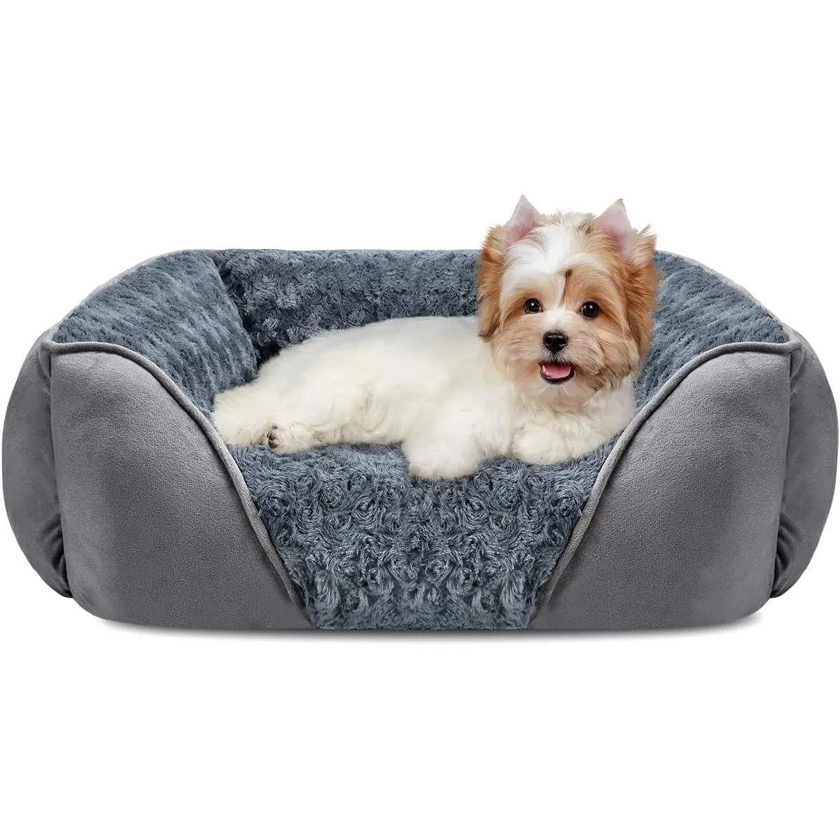 Comparer les prix de Lit pour Chien Lavable, Antidérapant 51x48x15cm gris