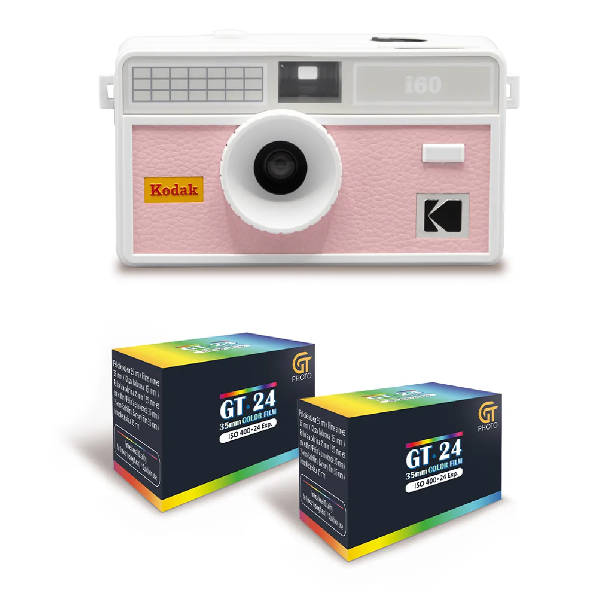 KODAK i60 Appareil Photo Réutilisable 35mm Style Rétro Sans Mise au Point Flash Intégré Pop up et + 2 Pellicules Couleur 24 Expositions Neuf - vue 5