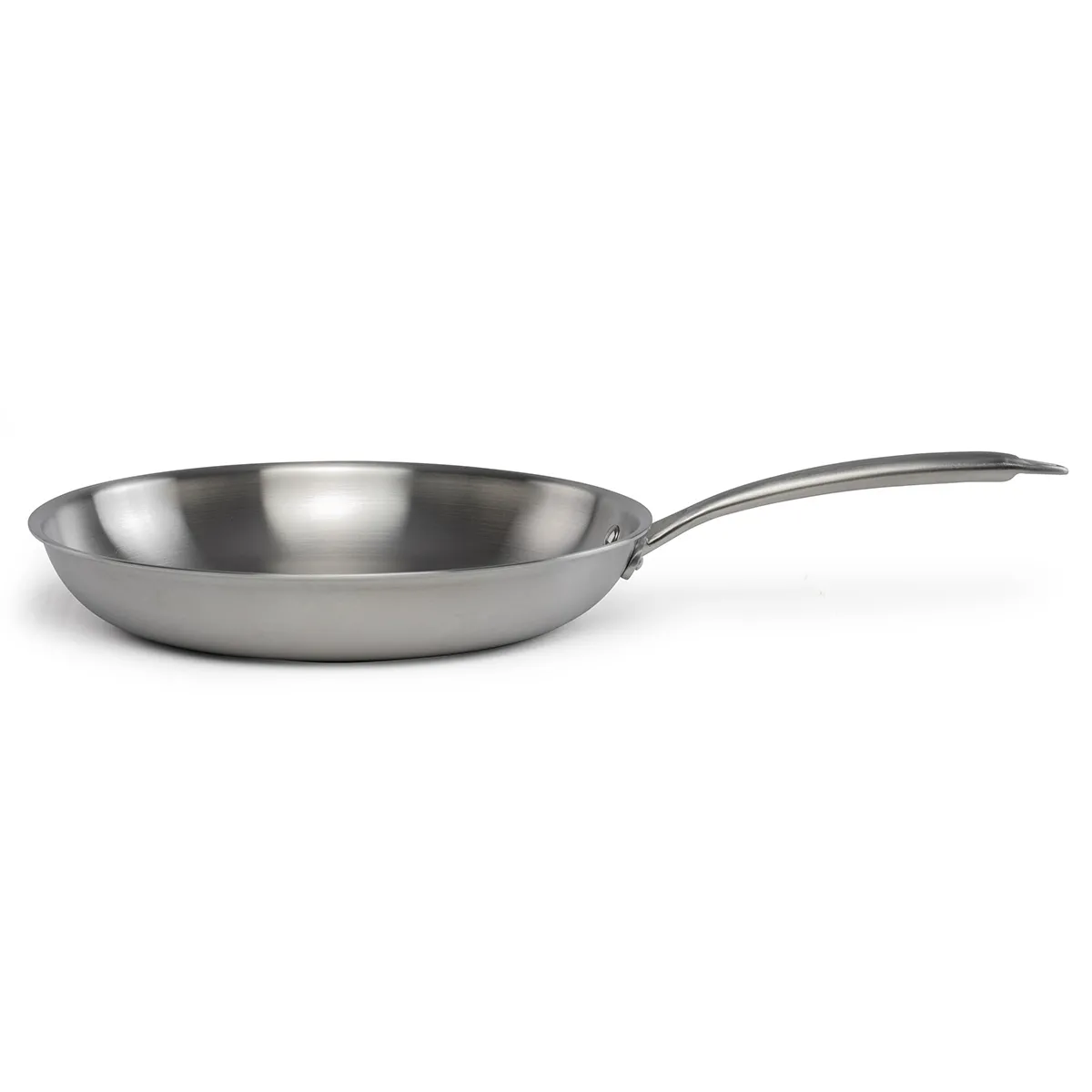 Brigade - Poele en acier inoxydable 28 cm - MEP159 - Acier inoxydable Triply - Tous feux dont induction - Made in France
