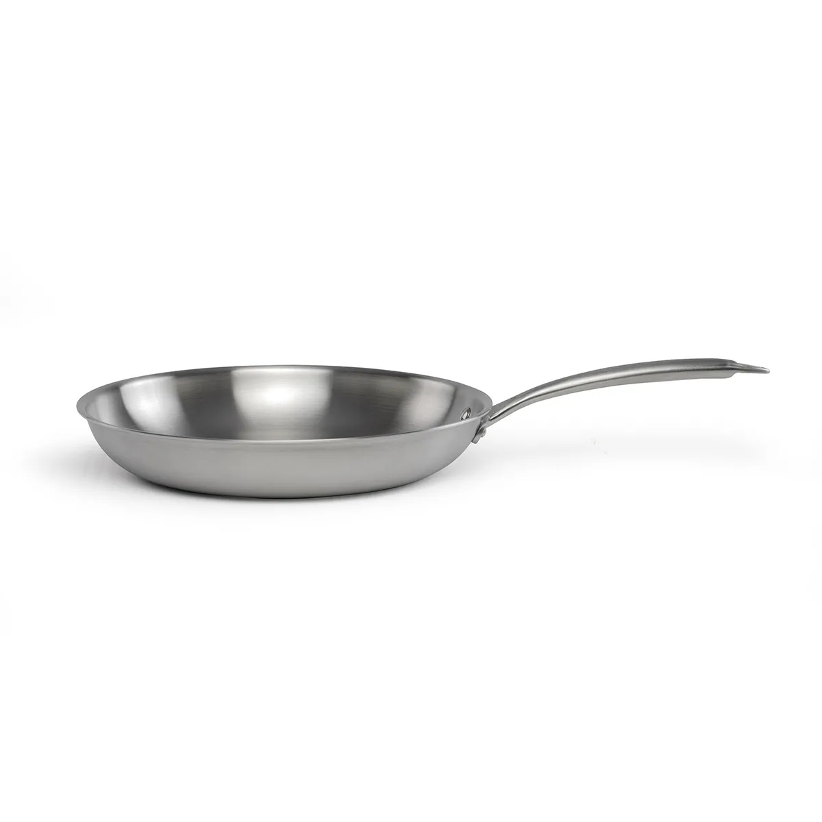 Brigade - Poele en acier inoxydable 24 cm - MEP158 - Acier inoxydable Triply - Tous feux dont induction - Made in France