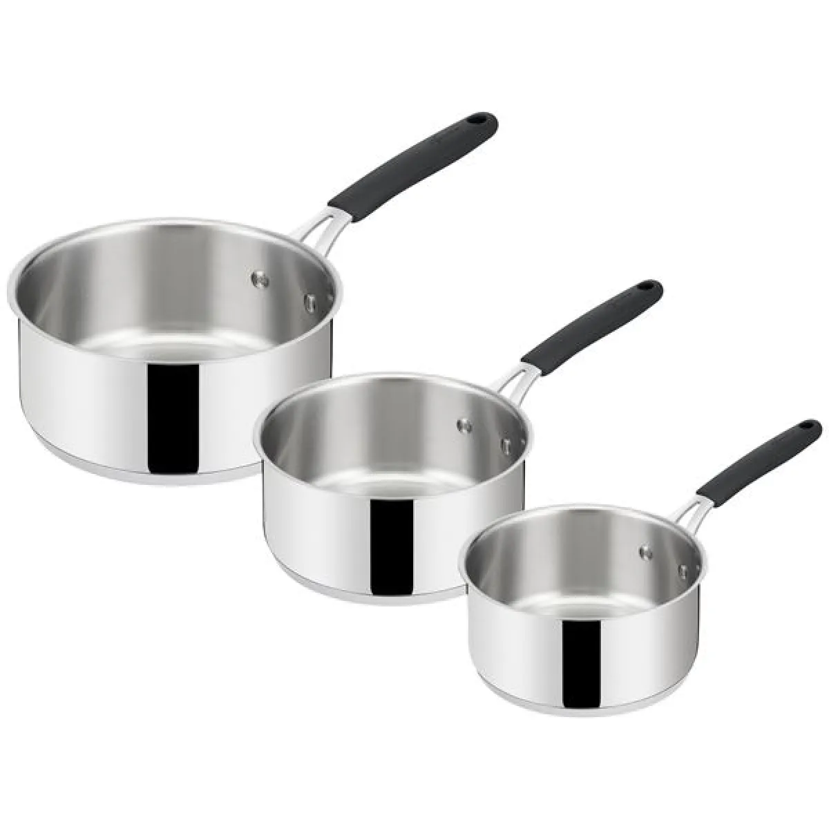 Non Communiqué Inox Série De 3 Casseroles Tempra 16/18/20 Cm - Lagostina - Argent / Métallique - Acier Ydable (Inox) - Image 3