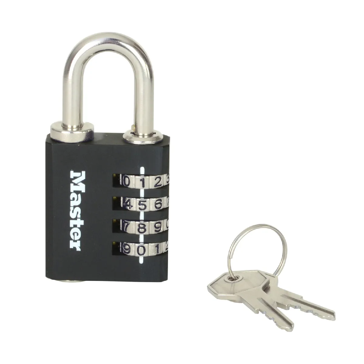 Master Lock Cadenas 7641Eurdblk À Combinaison Et Clé De Secours - Corps Zinc 40 Mm - Usage Intérieur - Image 3