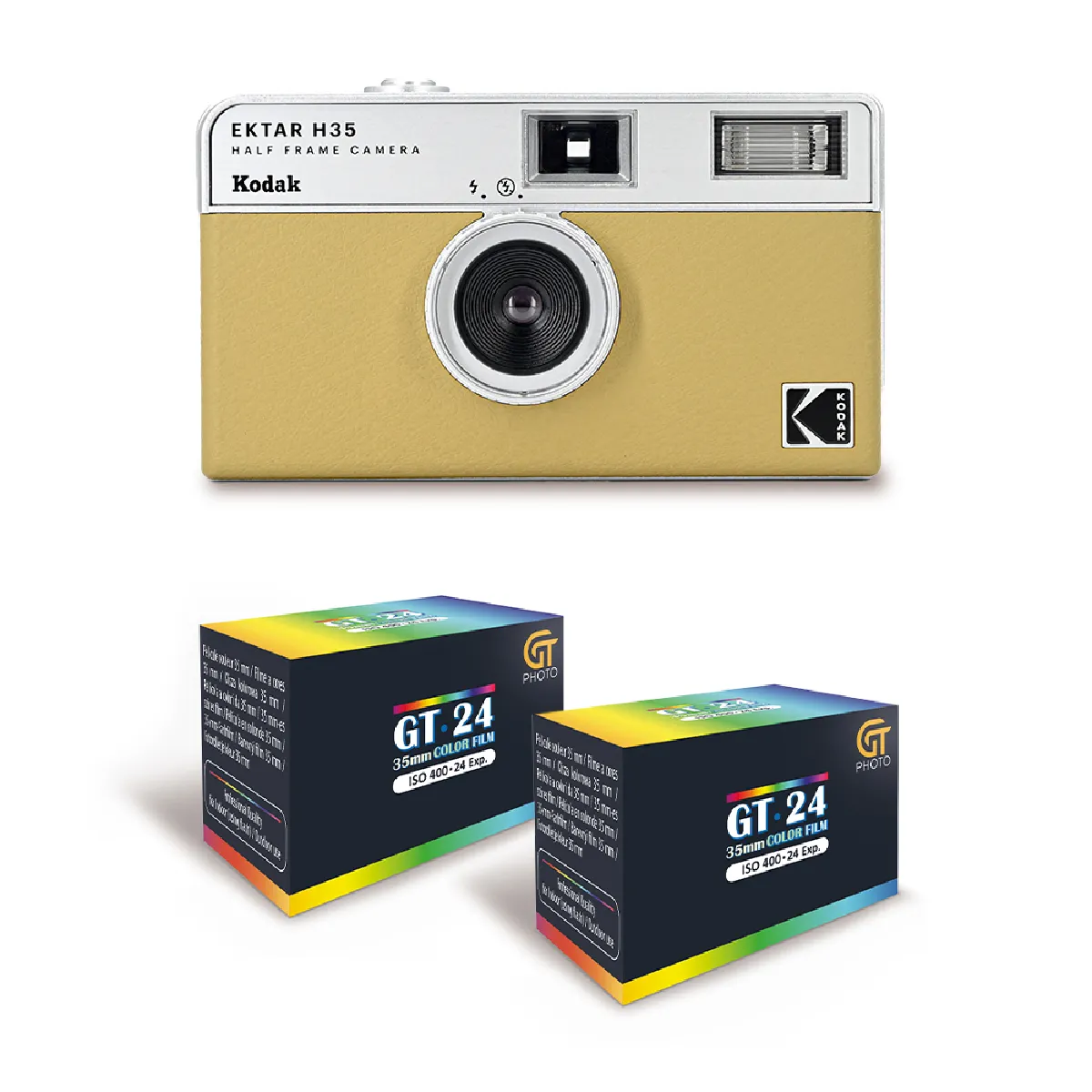 KODAK EKTAR H35 Caméra Vidéo Demi Format 35mm Réutilisable Sans Mise au Point Légère Facile à Utiliser + 2 Pellicules 35mm Couleur 24 Expositions Neuf - vue 3