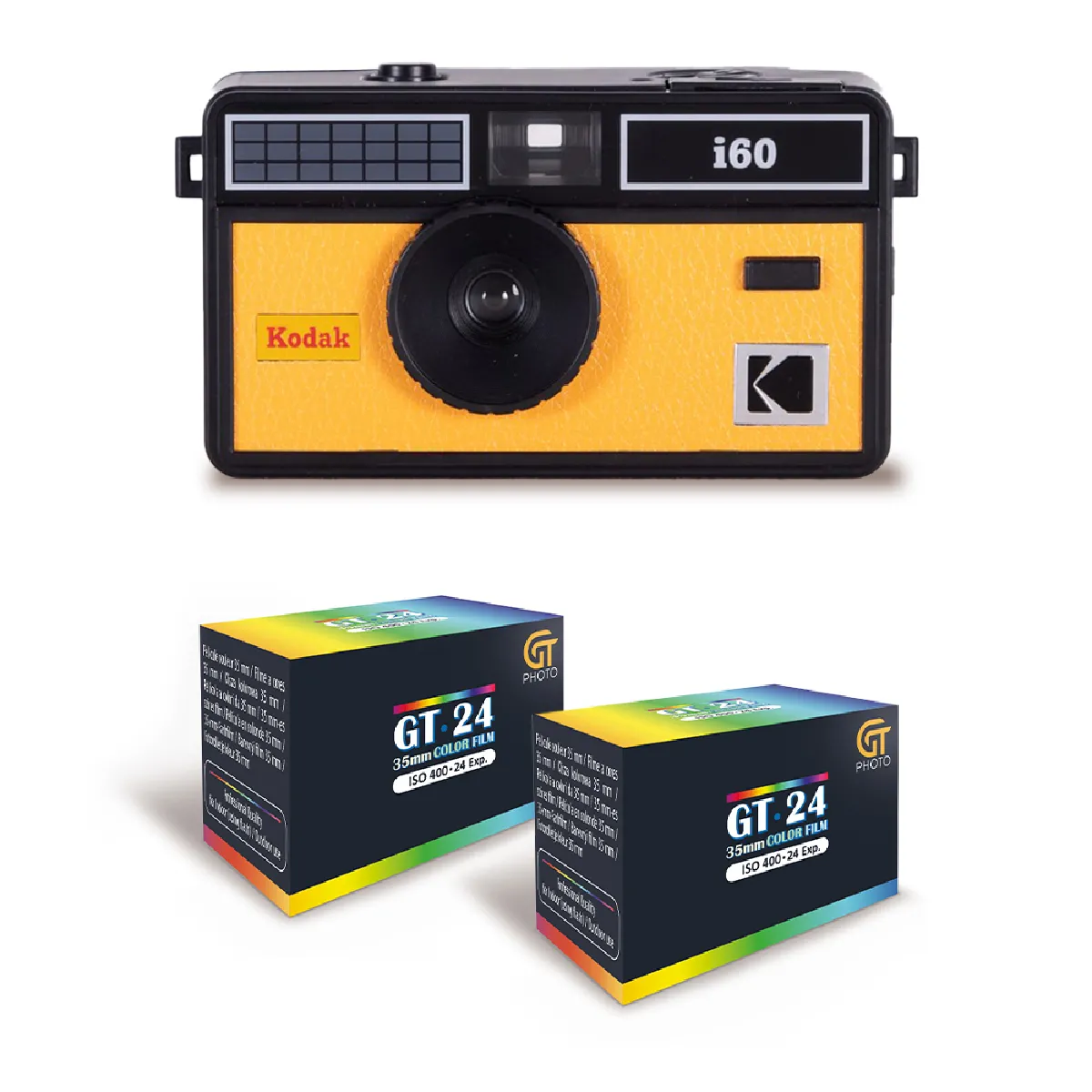 KODAK i60 Appareil Photo Réutilisable 35mm Style Rétro Sans Mise au Point Flash Intégré Pop up et + 2 Pellicules Couleur 24 Expositions Neuf - vue 6