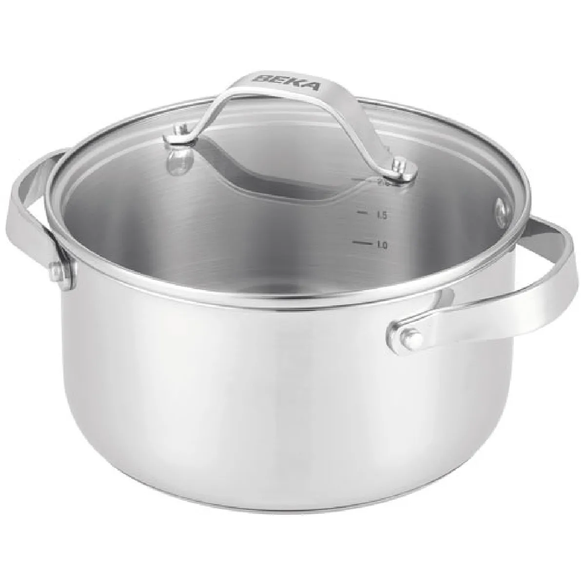 Beka Faitout Inox Avec Couvercle Verre