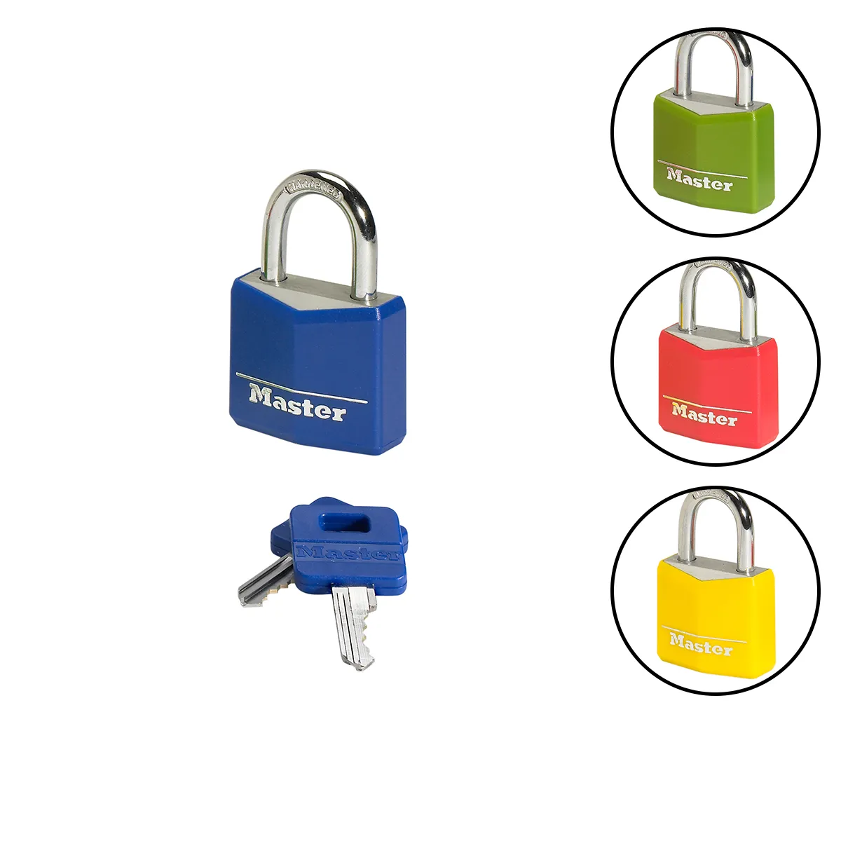 Master Lock 9131 Cadenas Pour Vestiaire, Malle, Armoire, 30Mm, Serrure À Clé, Corps En Aluminium (Couleurs Assorties) - Image 3