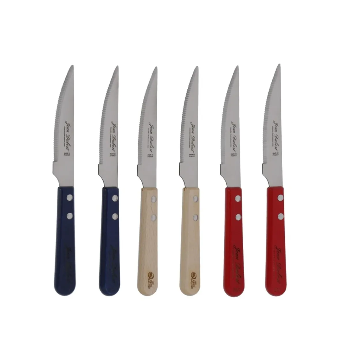 Non Communiqué Multicouleur Coffret De 6 Couteaux À Steak - Jean Dubost - Multicolore - Inox - Image 3