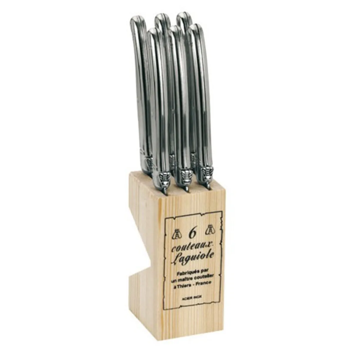 Jean dubost couteaux à steak Laguiole inox, lot de 6
