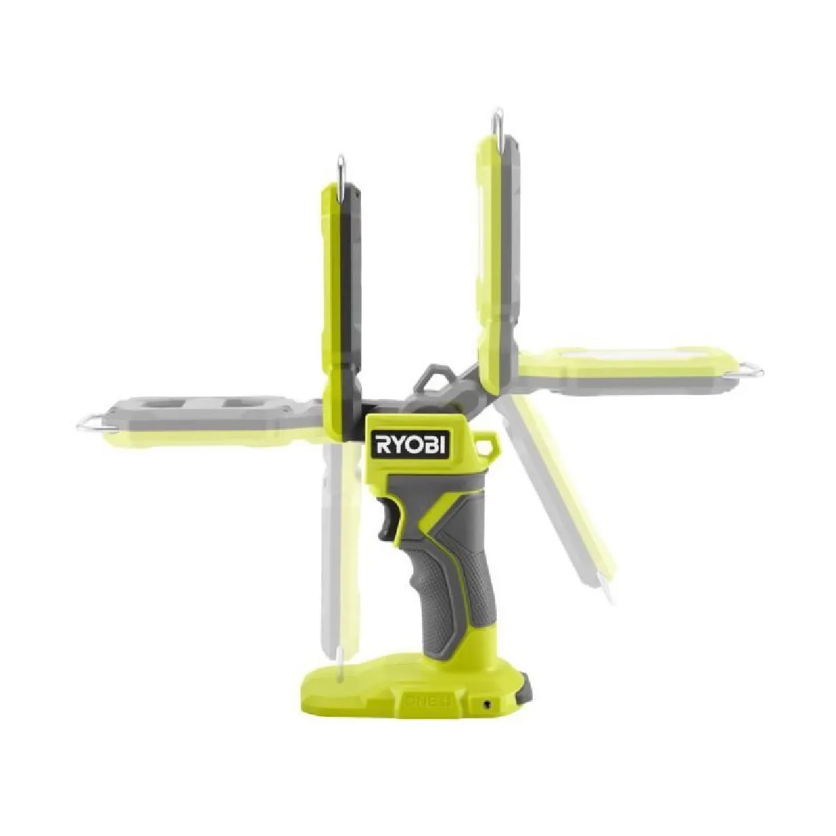 Lanterne LED compacte RYOBI 18V 3 intensités : 800 / 400 / 100 Lumens Rabattable et avec crochet