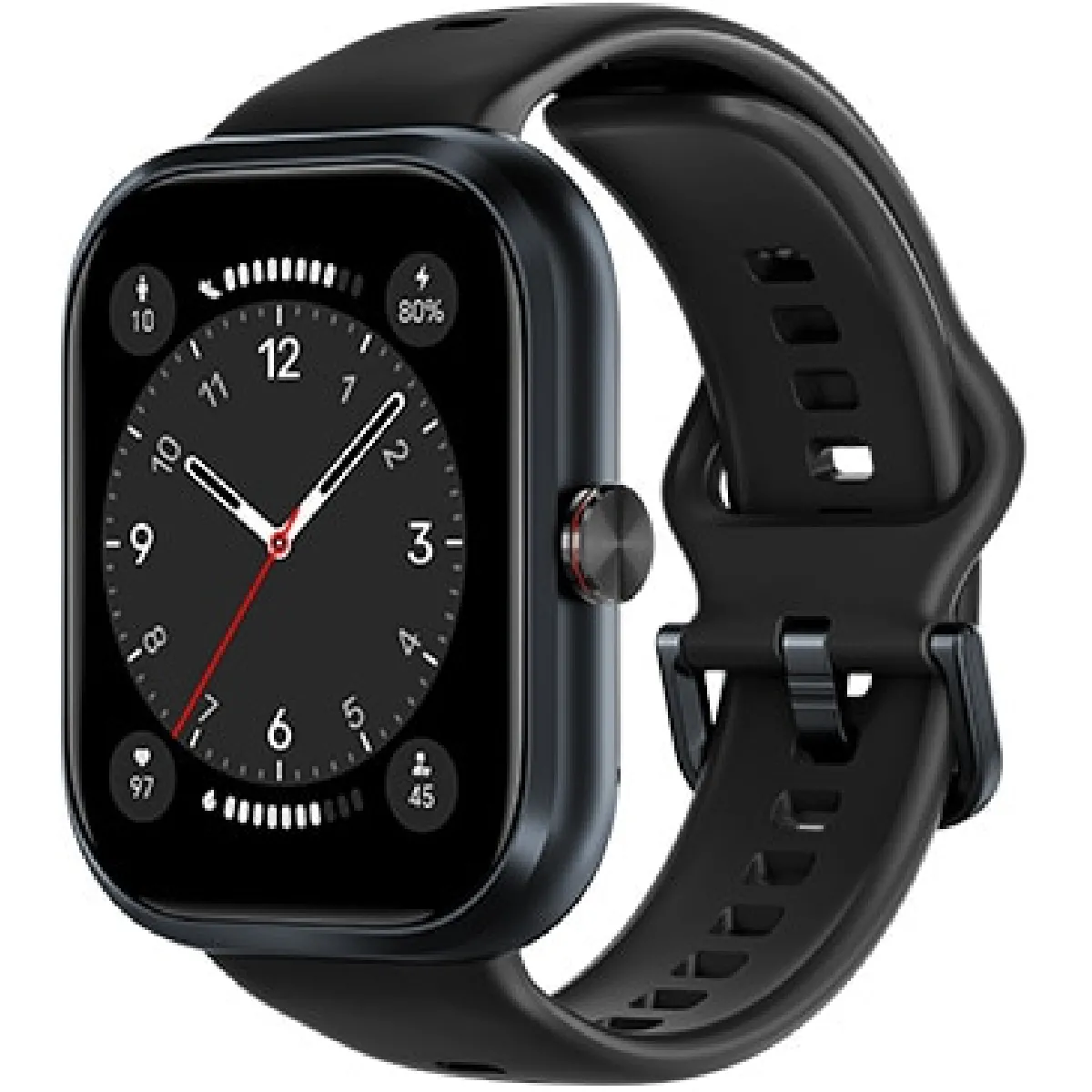 HONOR  Choice QCY Watch 4,95 cm (1.95"") AMOLED Num&eacute;rique 410 x 502 pixels &Eacute;cran tactile Noir