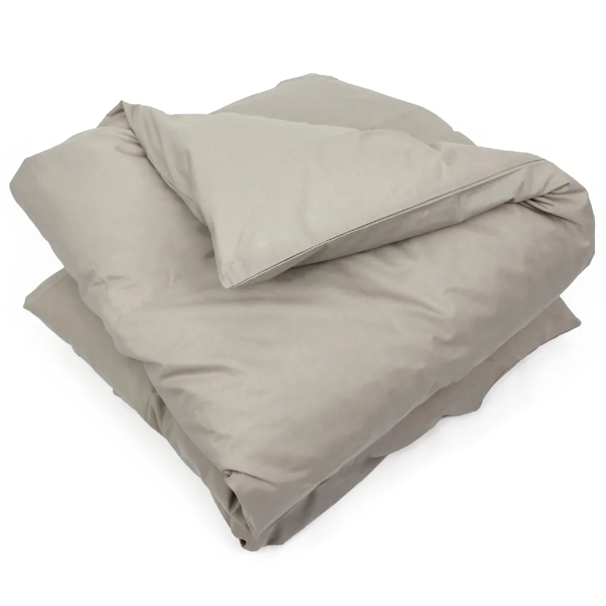 LINNEA Housse de couette uni 100% coton alto 300x240 cm - Marron Chamois