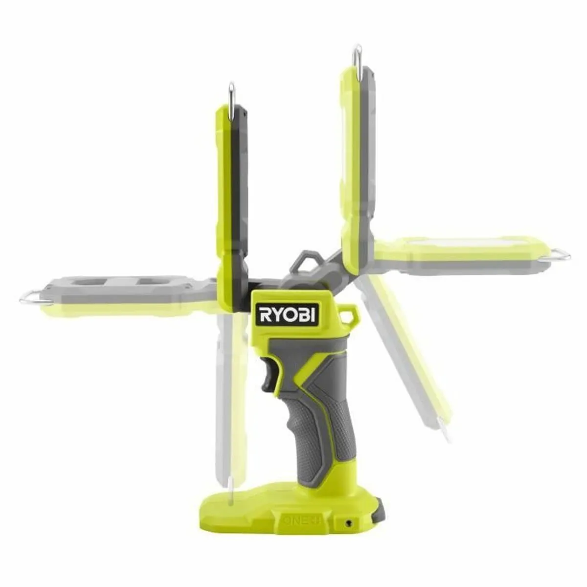 Lanterne LED compacte RYOBI 18V 3 intensités : 800 / 400 / 100 Lumens Rabattable et avec crochet