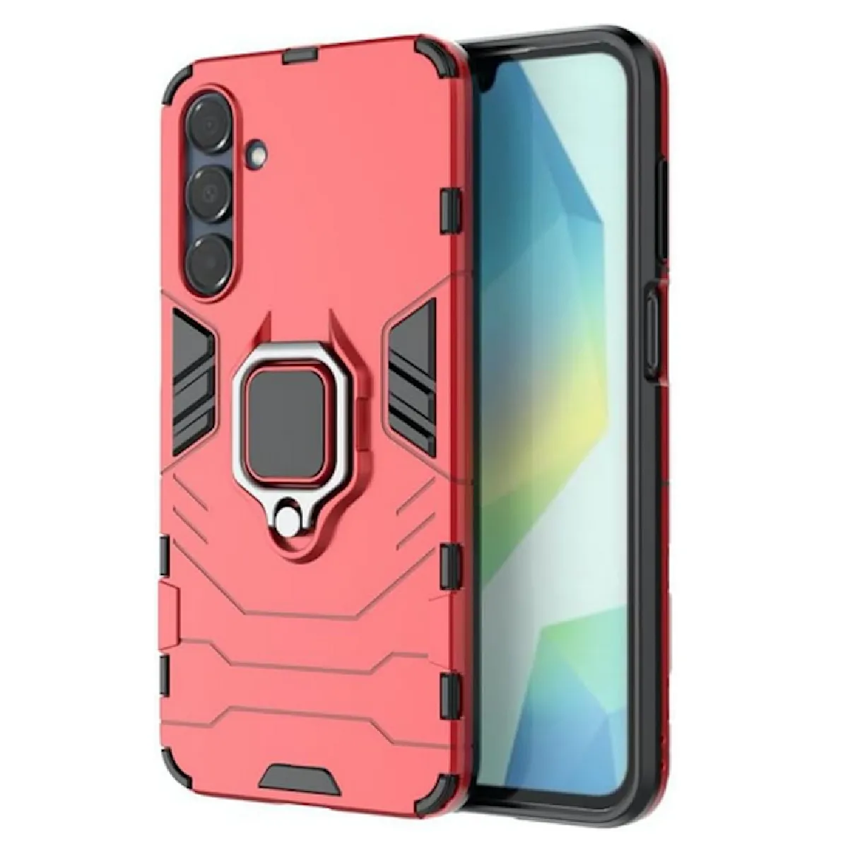 Coque pour Samsung Galaxy A17 5G - housse etui rigide anti choc + verre trempe - ROUGE