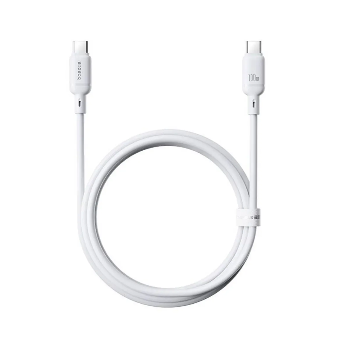 Baseus Blanc Câble De Données Et De Charge Usb-C - Usb-C Silky, 100W, 2M, - Image 2