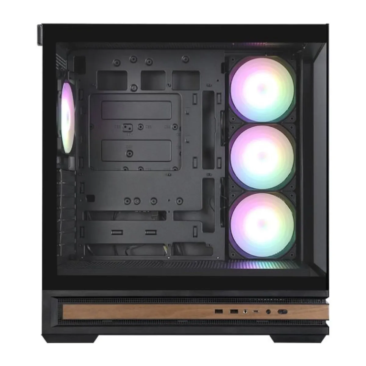 Boîtier Pc Moyen Tour Boîtier PC Zalman P40 Prism - Moyen Tour Noir - 3 Panneaux Verre Trempé - Compatible ATX, GPU 420mm Boitier Pc Fractal