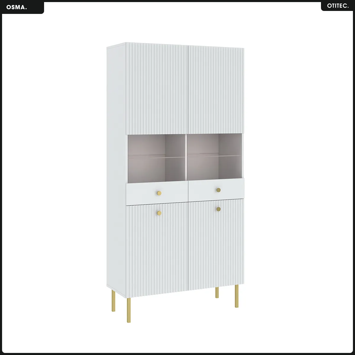 Otitec Armoire vitrine design - Or