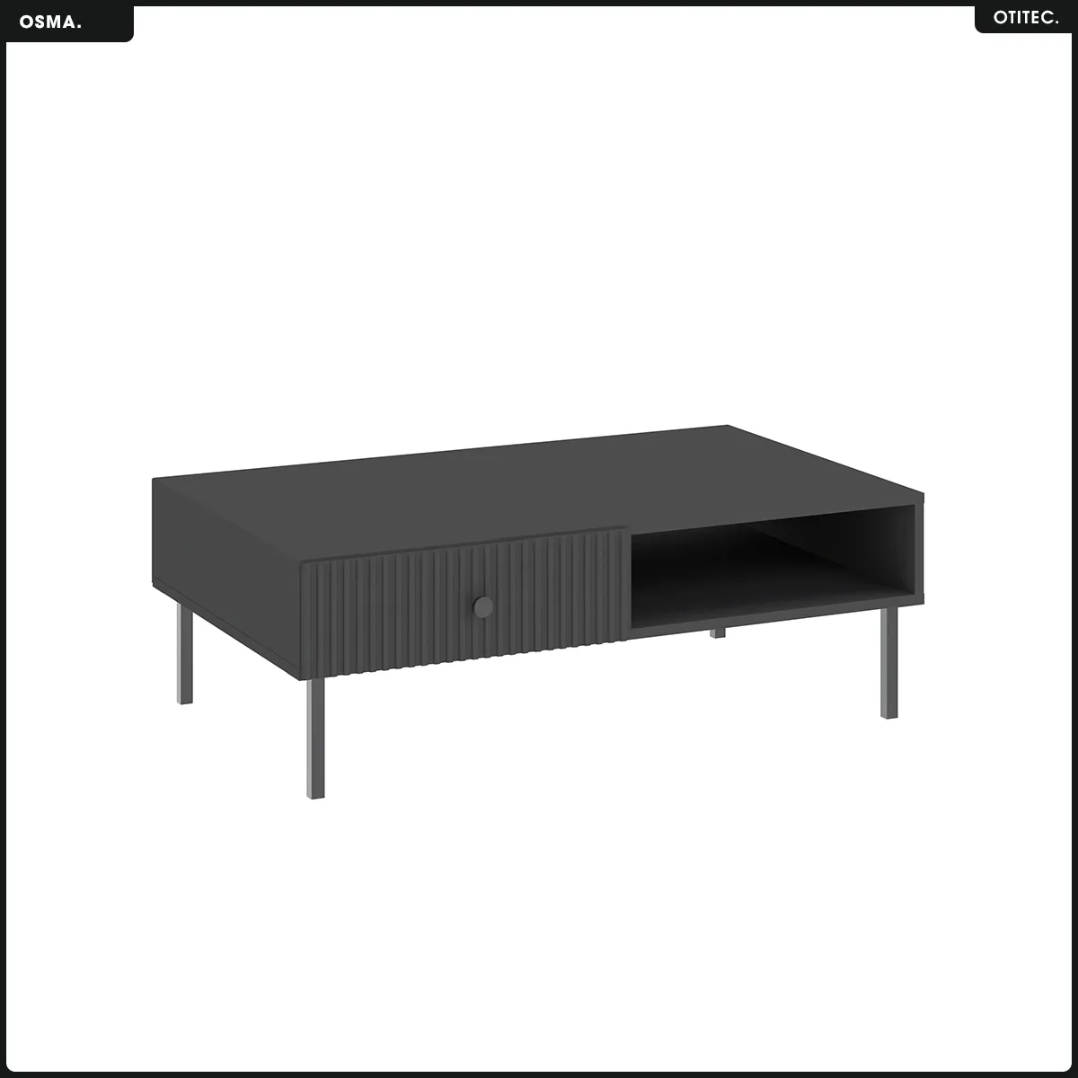 Meilleurs prix pour Table basse - H.35 x L.102 x P.67 - OSMA - NOIR