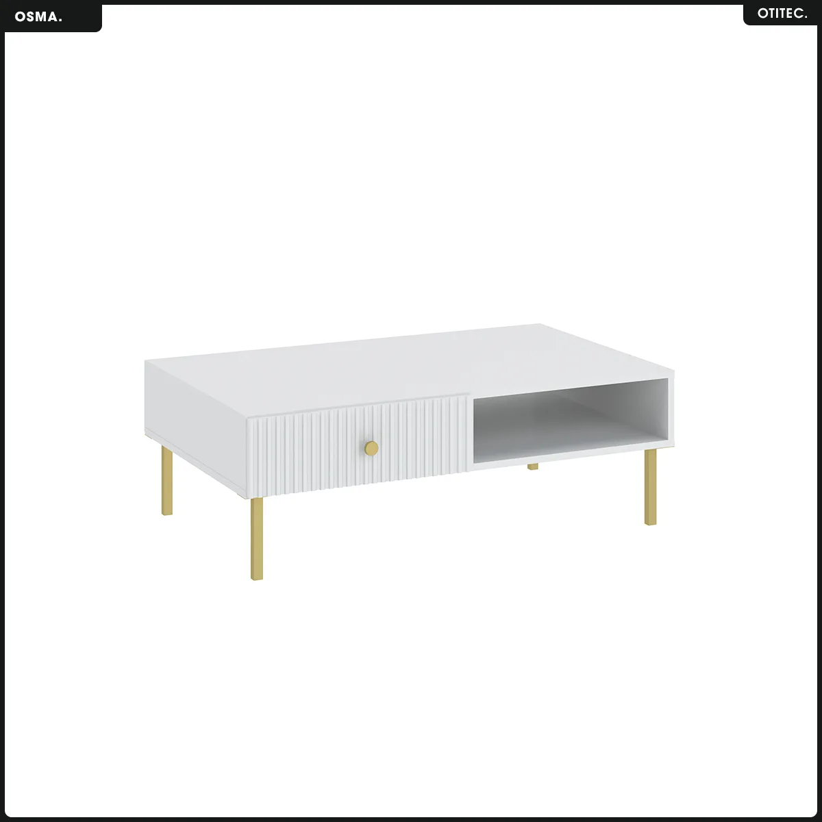Meilleurs prix pour Table basse - H.35 x L.102 x P.67 - OMSA - GOLD