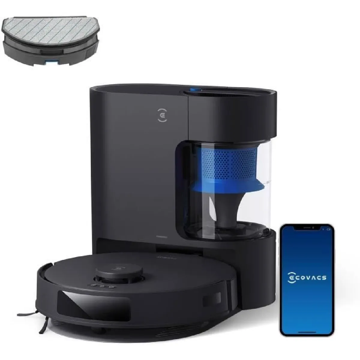 Ecovacs Deebot N20 Pro Plus - Aspirant et lavant - 300 min