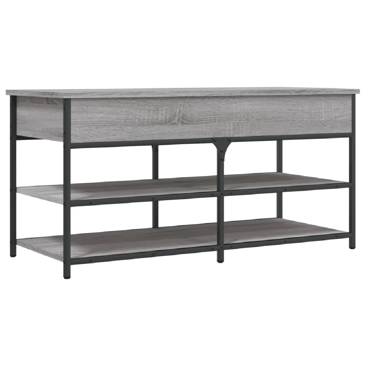 Decoshop26 Banc à chaussures avec rangement - Gris Decoshop26 Banc à chaussures avec rangement - Gris