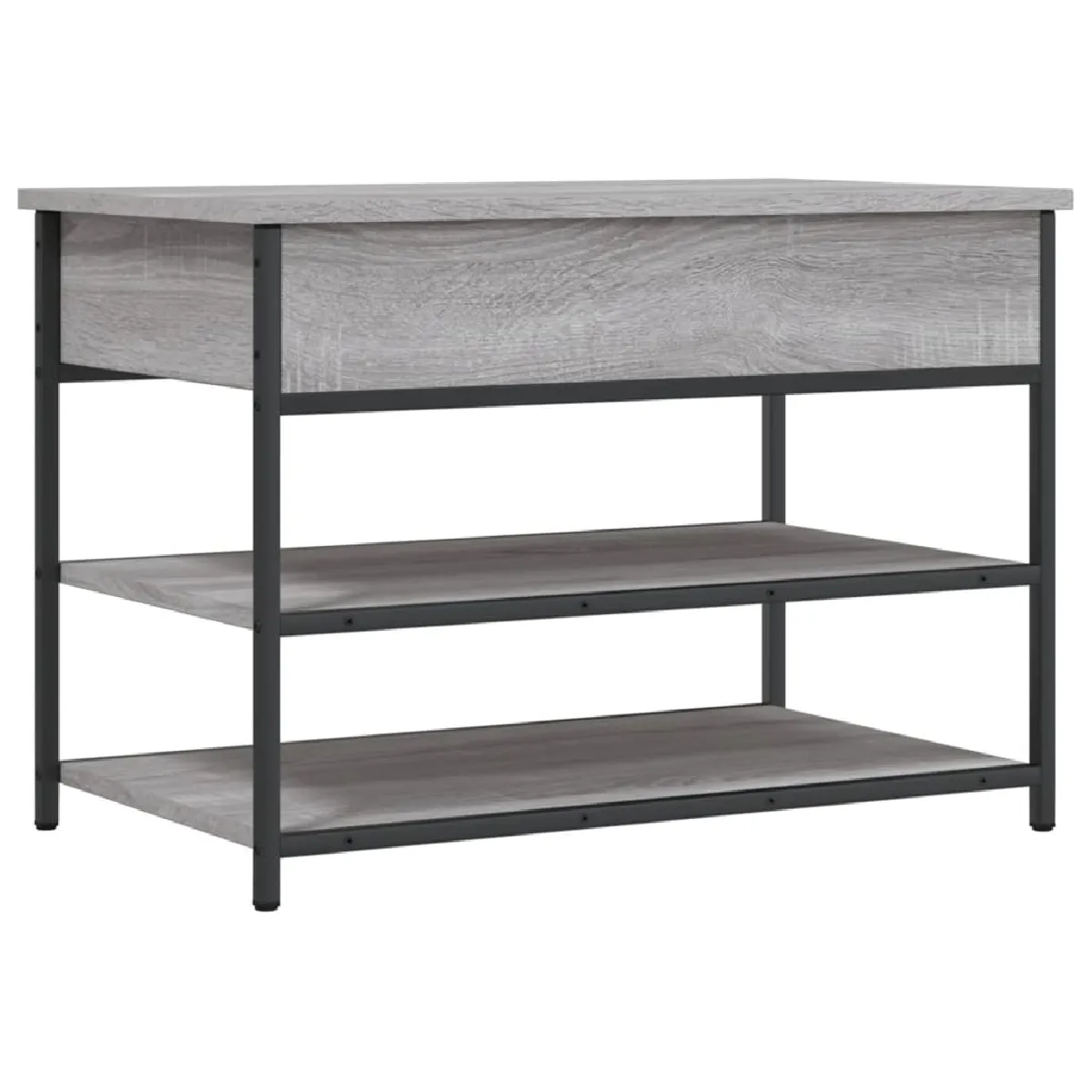 Decoshop26 Banc de rangement à chaussures - Gris Decoshop26 Banc de rangement à chaussures - Gris