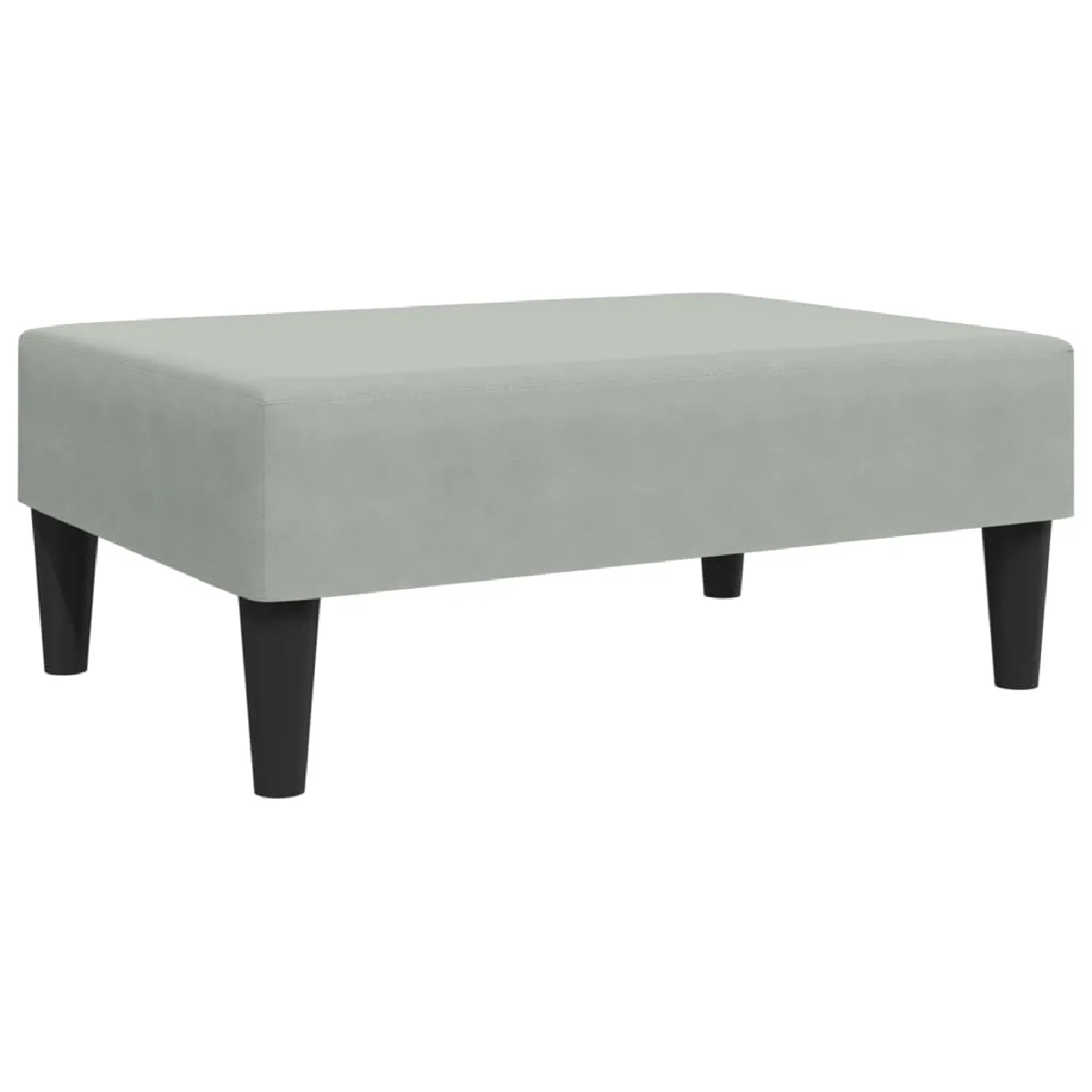 Decoshop26 Repose-pieds tabouret velours - Gris