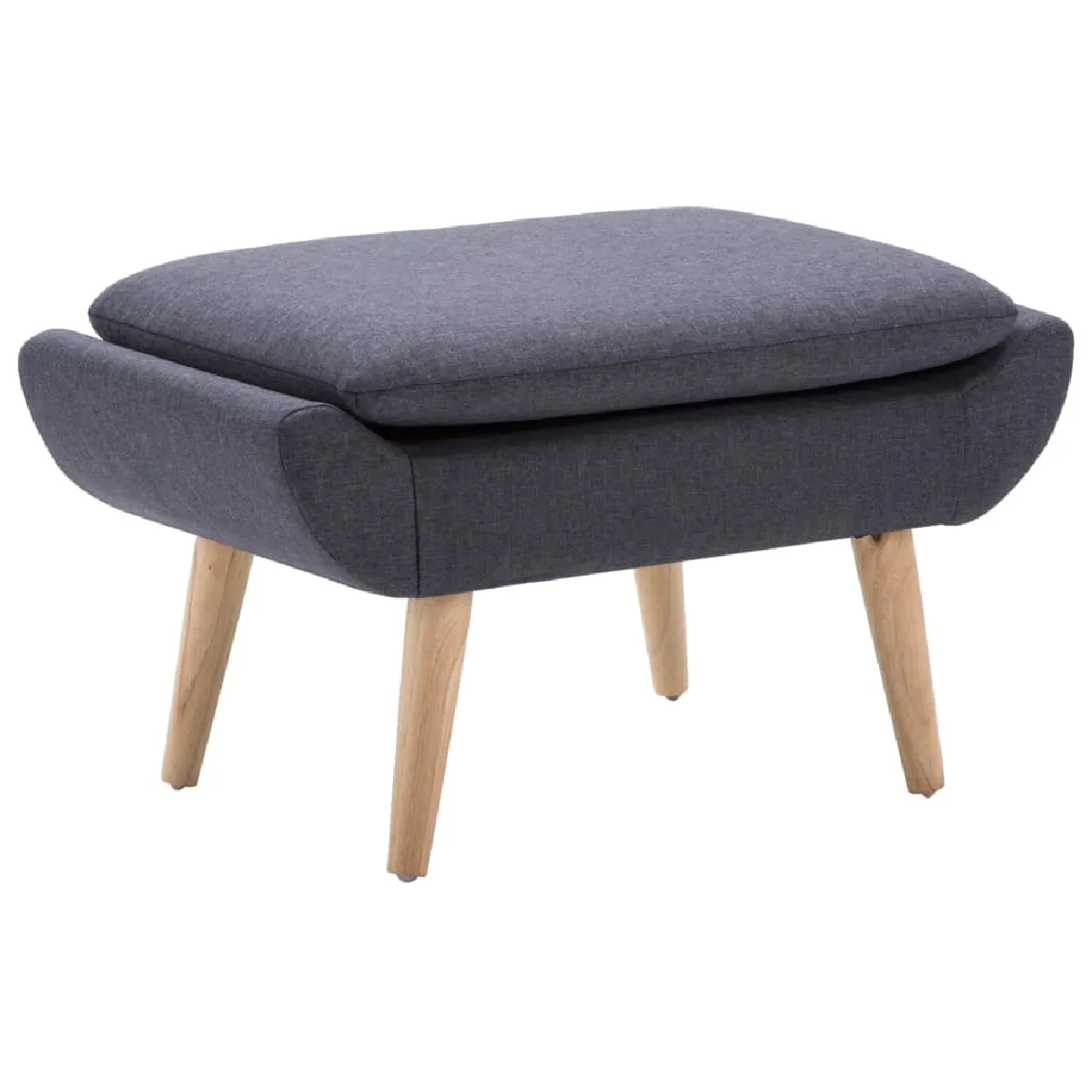 Decoshop26 Repose-pieds tabouret - Gris foncé